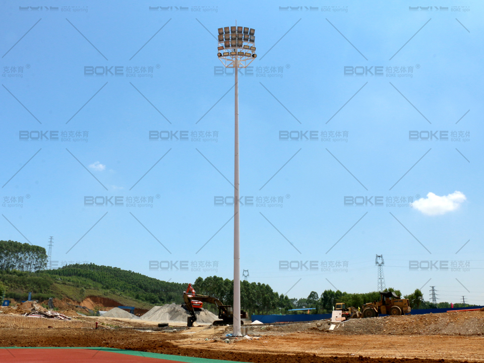 名称：广西象州市体育中心高杆灯灯光案例